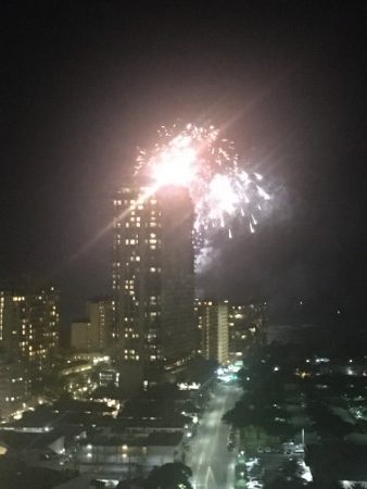 カウントダウンの花火
