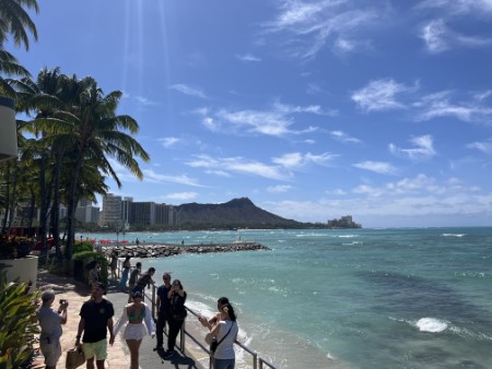 ハワイ 「シェラトンワイキキ」からの景色