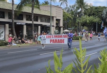 ハワイ　「GOD’S OHANA DAY PARADE」