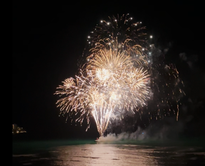 ハワイ　花火三昧の金曜日