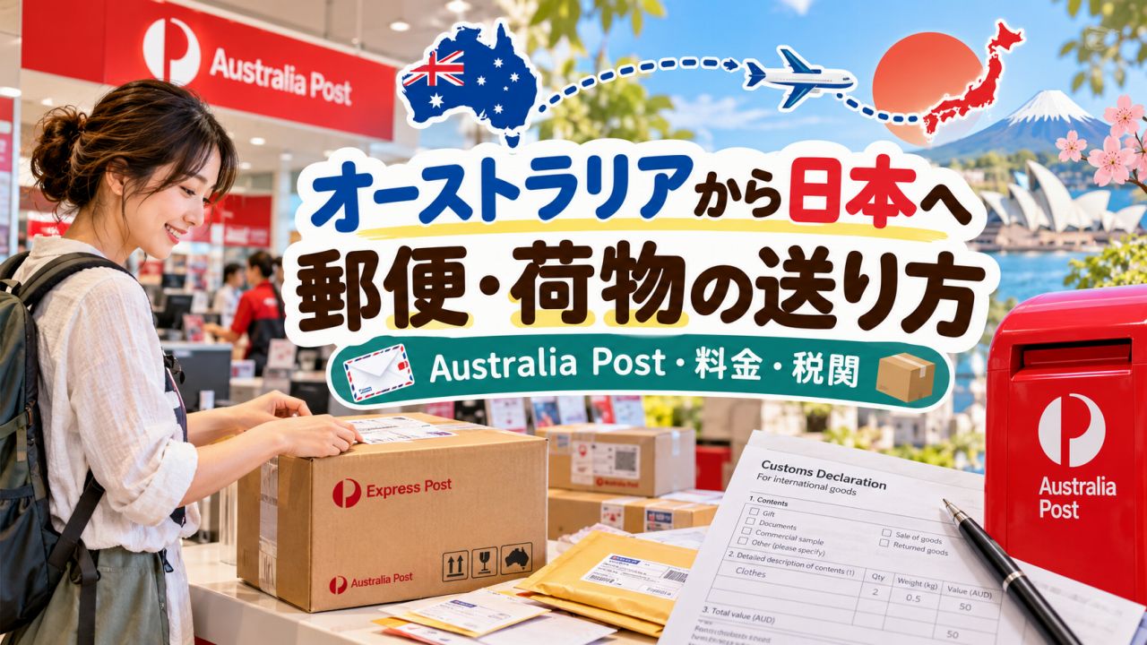 オーストラリアから日本へ郵便・荷物を送る方法|Australia Postの料金・税関・送り方