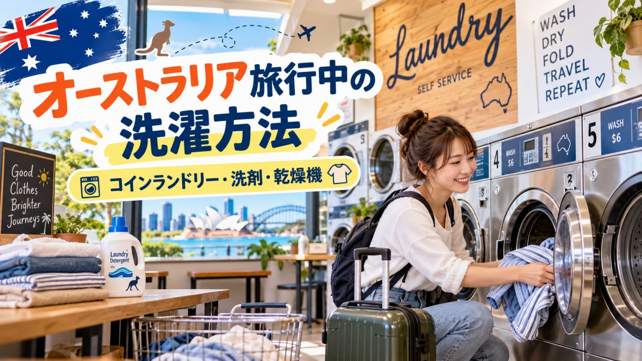 オーストラリア旅行中の洗濯方法|コインランドリーの使い方・洗剤・乾燥機を解説