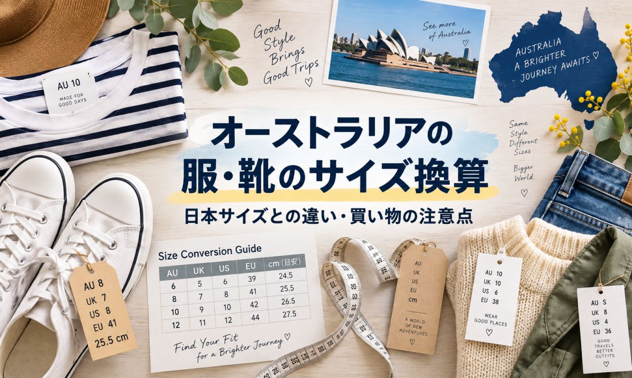 オーストラリアの服・靴のサイズ換算表|日本サイズとの違い・買い物の注意点
