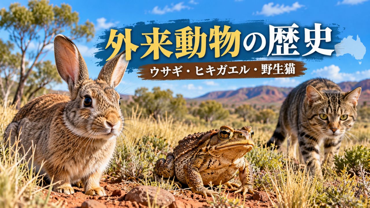 オーストラリアで問題になった外来動物|ウサギ・ケイン・トード・野生猫の歴史