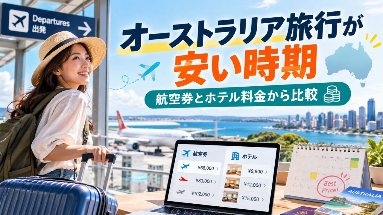 オーストラリア旅行が安い時期はいつ?航空券とホテル料金から比較