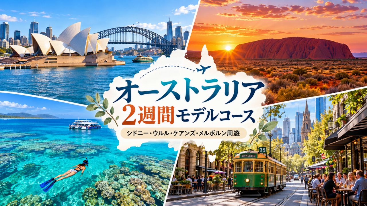 オーストラリア旅行2週間のモデルコース｜シドニー・ウルル・ケアンズ・メルボルン4地域周遊