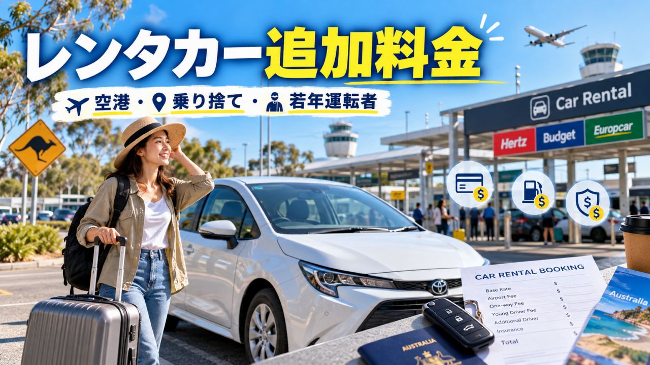 オーストラリアのレンタカー料金に追加される費用｜空港・乗り捨て・若年運転者料金を解説