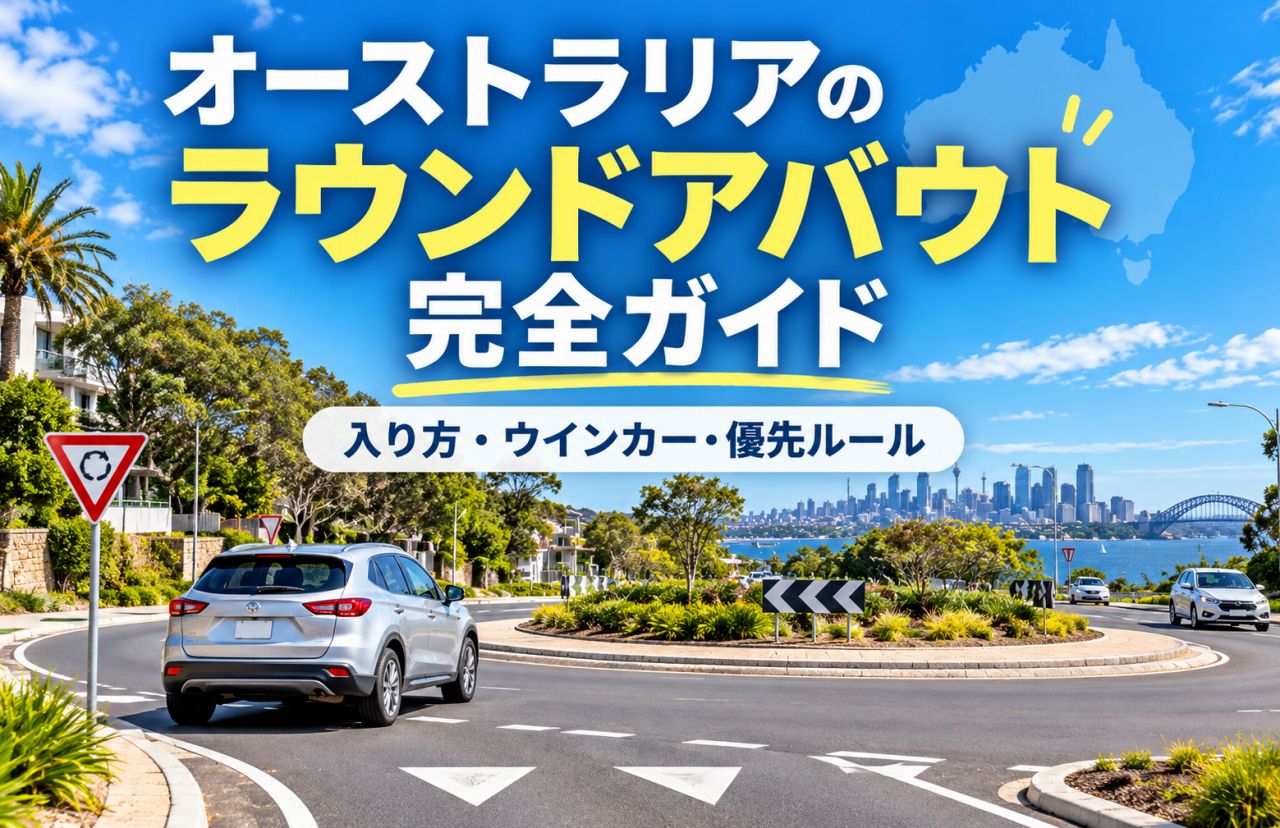 オーストラリアのラウンドアバウト完全ガイド｜入り方・ウインカー・優先ルールを解説