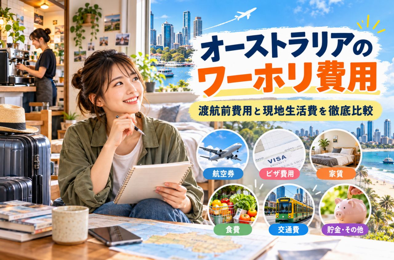オーストラリアのワーホリにはいくら必要？渡航前費用と現地生活費を徹底比較
