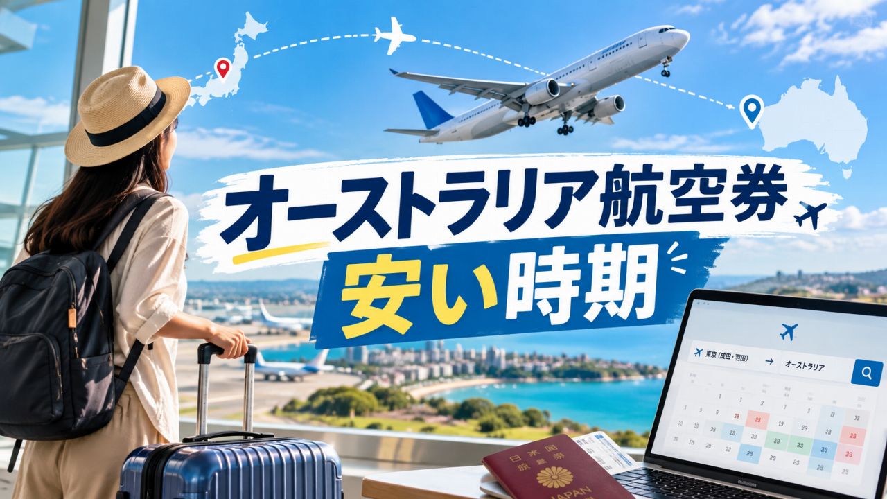 オーストラリア行き航空券が安い時期はいつ?予約時期・繁忙期を比較