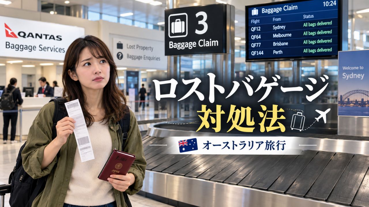オーストラリア旅行でロストバゲージに遭ったら?航空会社への申告・補償・保険請求を解説