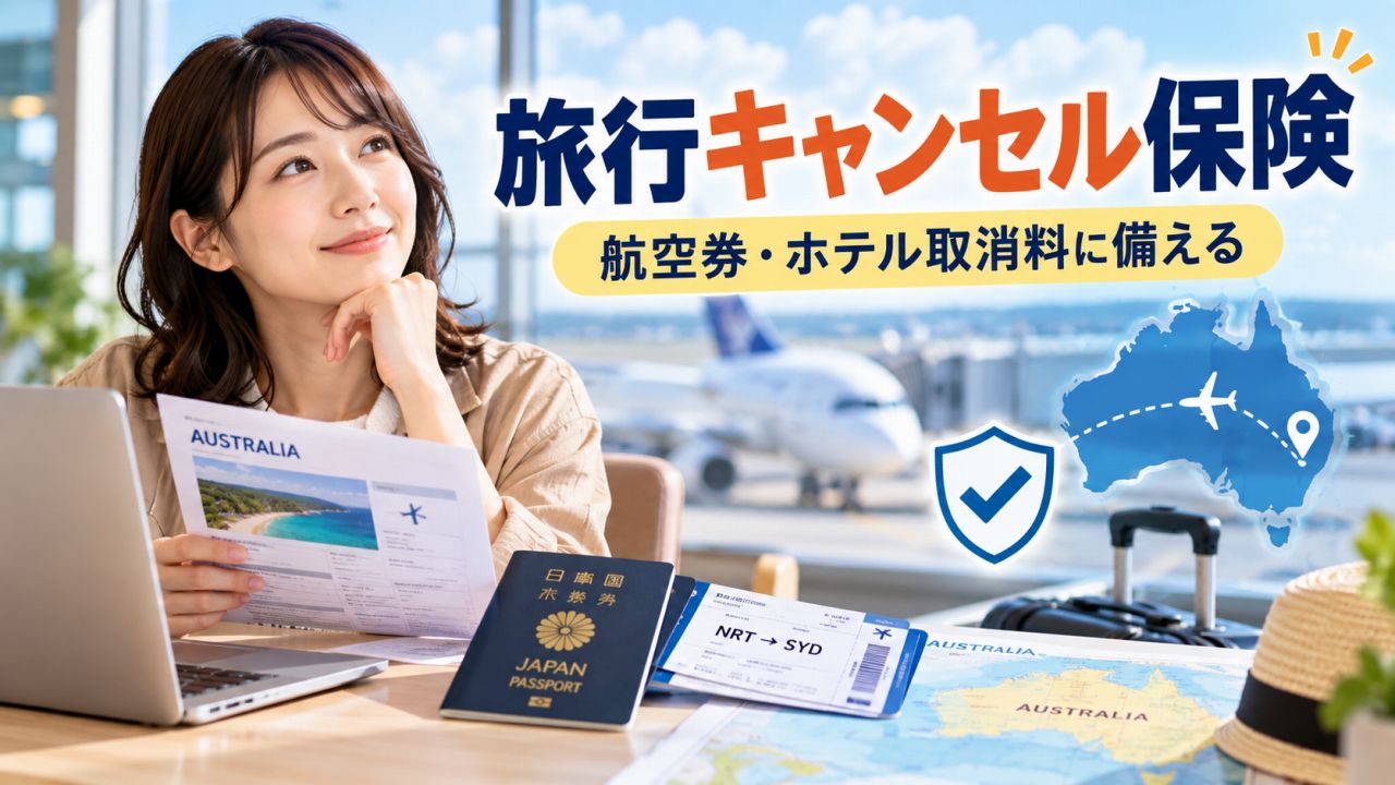 旅行キャンセル保険とは?オーストラリア旅行の航空券・ホテル取消料に備える方法