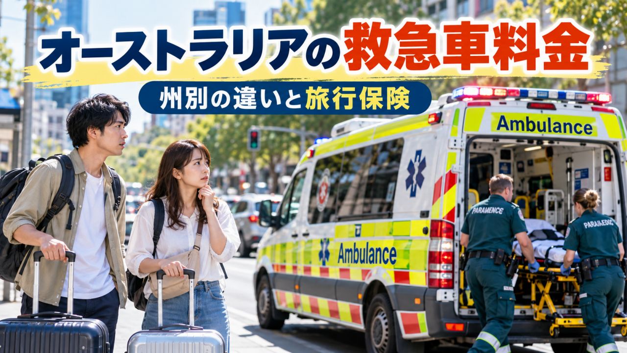 オーストラリアの救急車は有料?州別の料金と旅行保険を解説