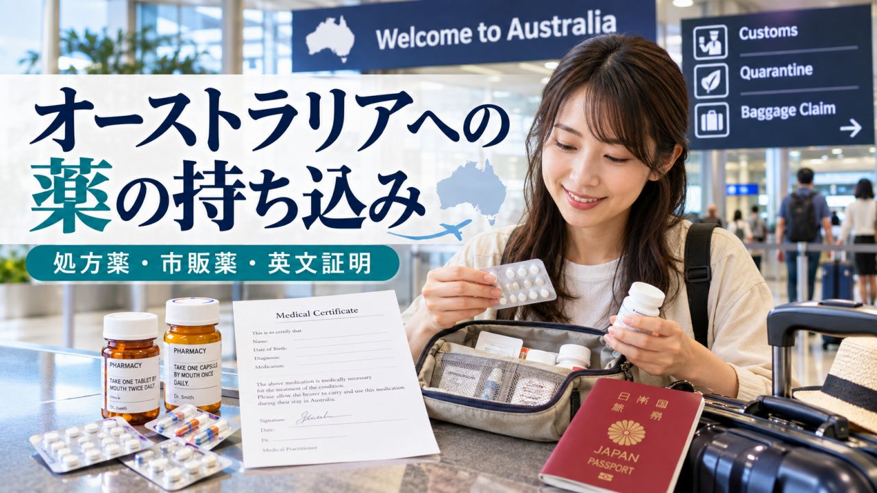 オーストラリアへ薬を持ち込む方法|処方薬・市販薬・英文証明は必要?